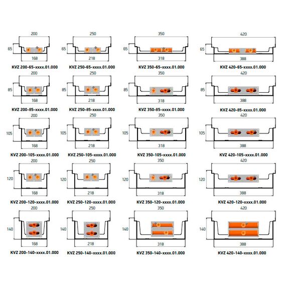 Встроенный радиатор в пол Techno Usual, Ширина: 200, Высота: 65, Длина: 600